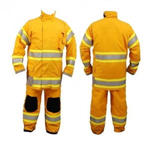 Yellow fire suit